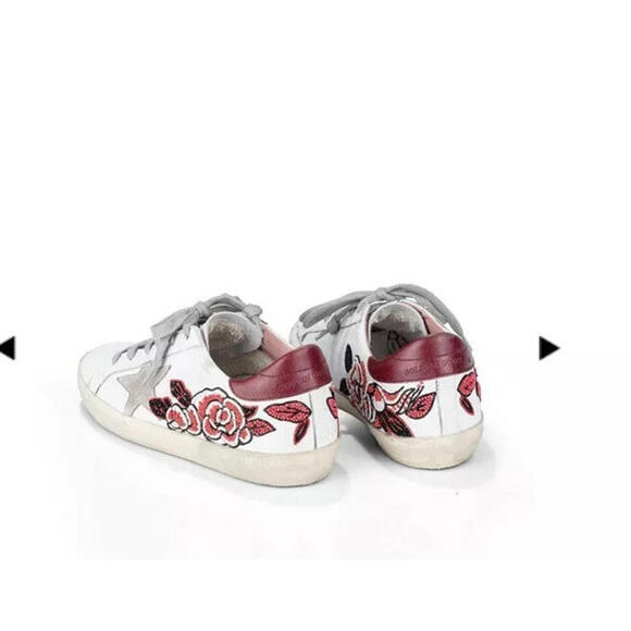 HTF Women’s Golden Goose Super Star Embroidered Embellished Sneakers size 38 - Picture 2 of 12